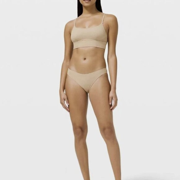 Lululemon Honeycomb Dip Swim Bikini Bottom XS Cafe Au Lait Brand new with tags! - Picture 2 of 9